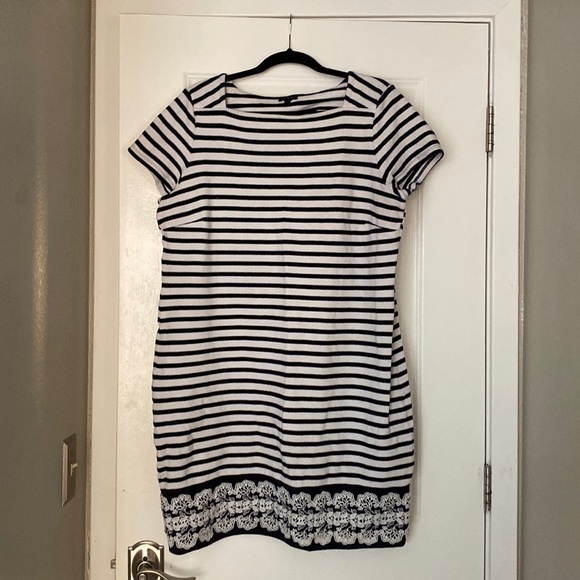 Talbots Dresses & Skirts - Black & White Striped Talbots Casual Dress Size XL Barely Worn